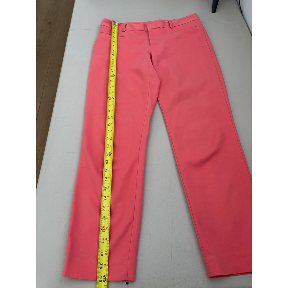 Club Monaco Womens Coral Pink Straight Leg Dress Pants Trousers Sz 6 Career Work - Picture 6 of 12